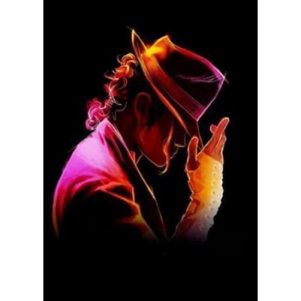 DIY diamant schilderij - Michael Jackson kleuren PIX-486