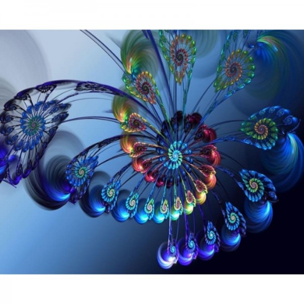 DOUBLE Abstract 04 - Full Vorm steentjes Diamond Painting Abstract