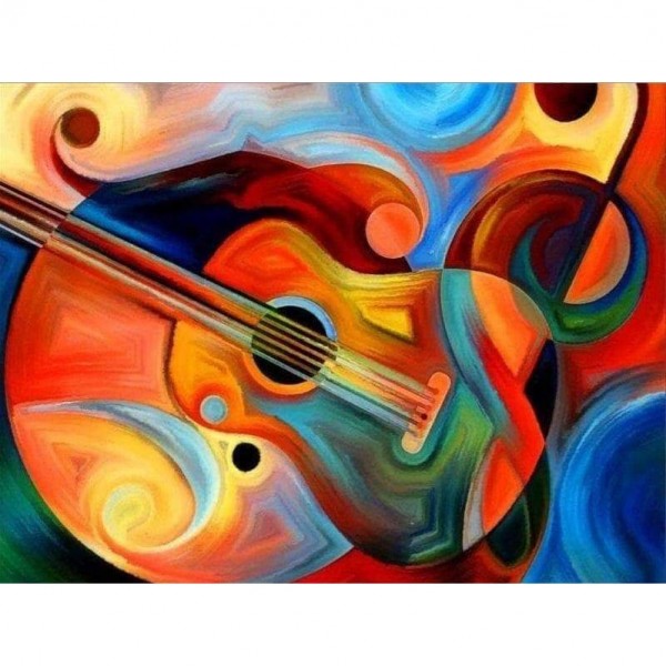 Abstracten kleurrijke gitaar