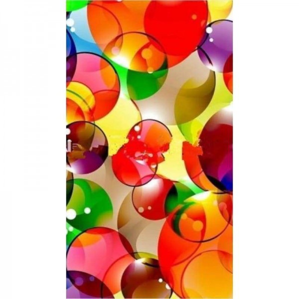 Volledige boor - 5D DIY Diamond Painting Kits Speciale abstracte kleurrijke bubbels
