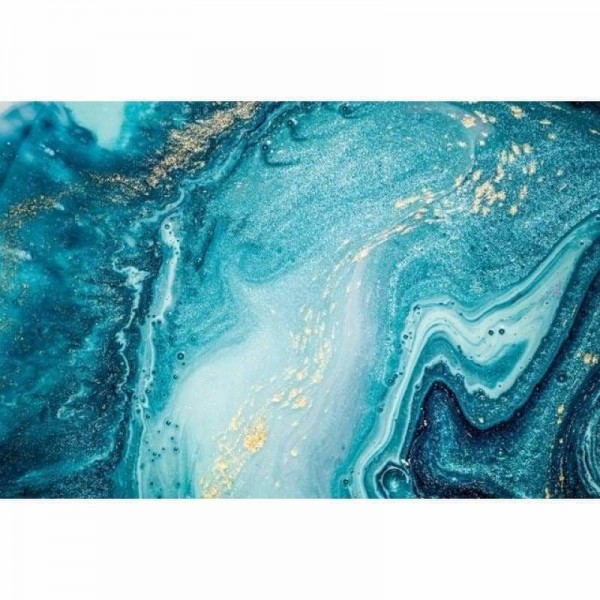 Abstracte oceaan - diamanten schilderij met volledige boor