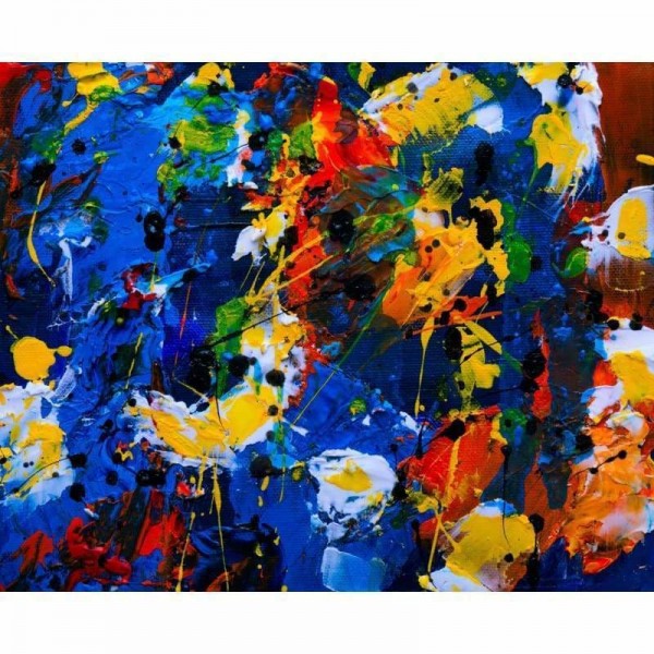 Verf splat-Volledige boor diamant schilderij abstract