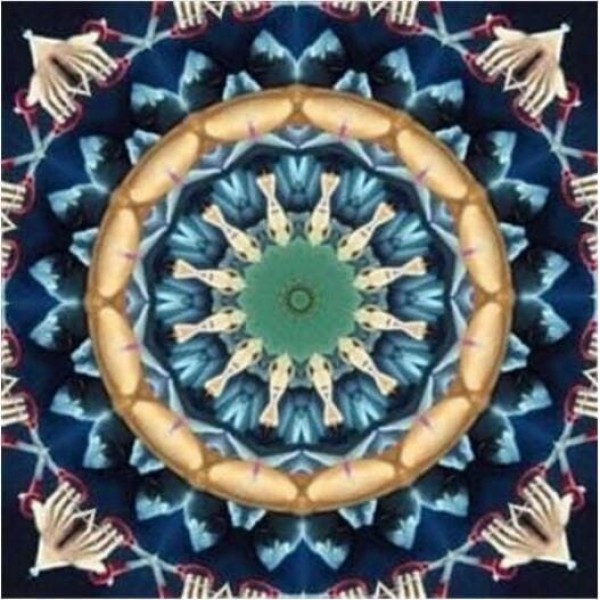 DIY Diamond Painting - Mandala blauw en groen PIX-659
