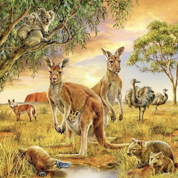 DIY Diamond Painting - Kangaroo Love PIX-559