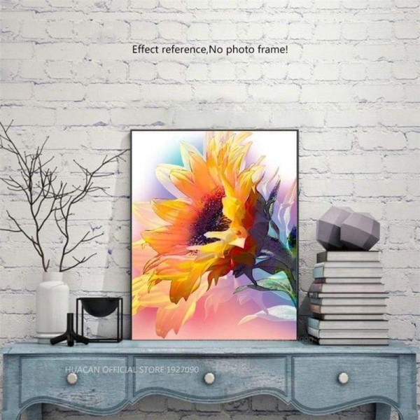 Volledige boor - 5D Diamond Painting Kits Prachtige plant zonnebloem