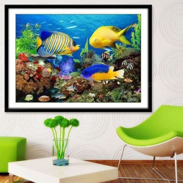 Volledige boor - 5D DIY Diamond Painting Kits Undersea Animal Fish