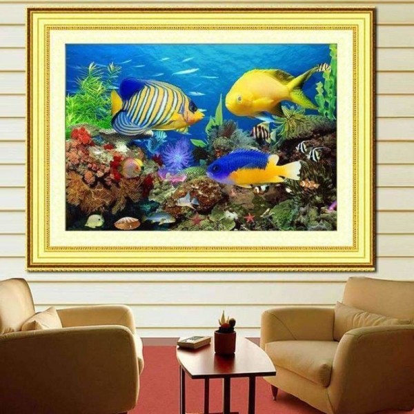 Volledige boor - 5D DIY Diamond Painting Kits Undersea Animal Fish