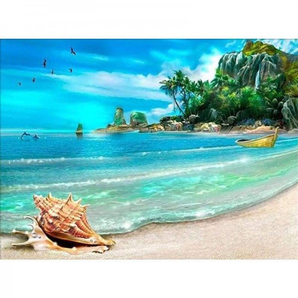 Volledige boor - 5D DIY Diamond Painting Kits Zeelandschap Strand