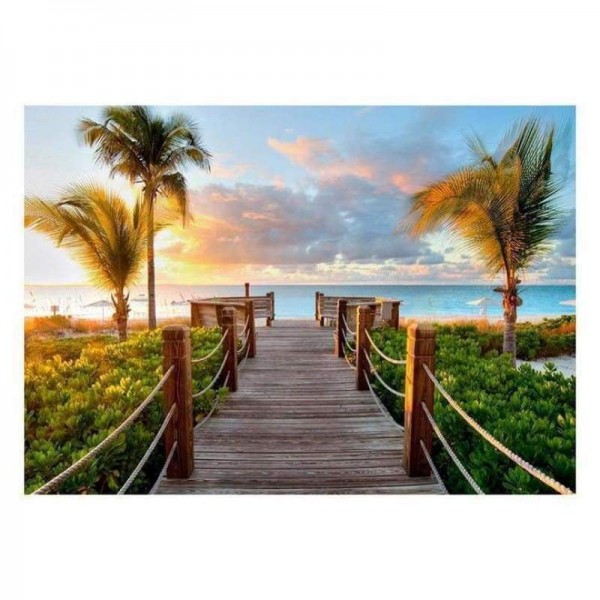 Volledige boor - 5D DIY Diamond Painting Kits Charmante zonsondergang aan zee