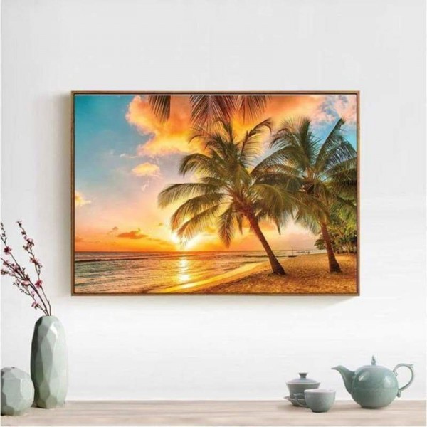 Volledige boor - 5D DIY Diamond Painting Kits The Gold Charming Seaside Evening