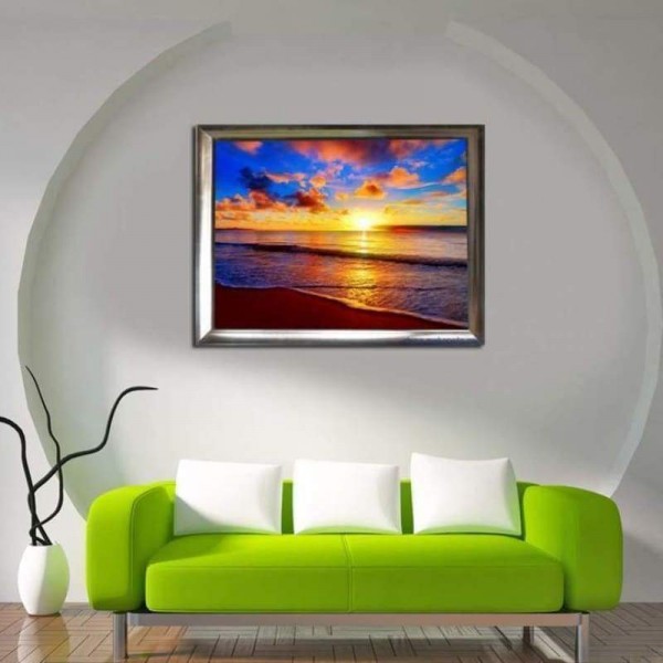 Volledige boor - 5D DIY Diamond Painting Kits Fantastic Sunset Sea Beach Summer
