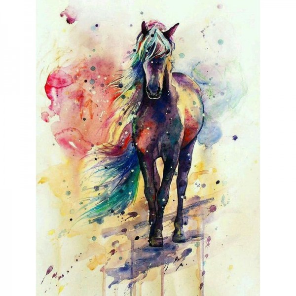 DIY Diamond Painting - Meerkleurig paard PIX-579