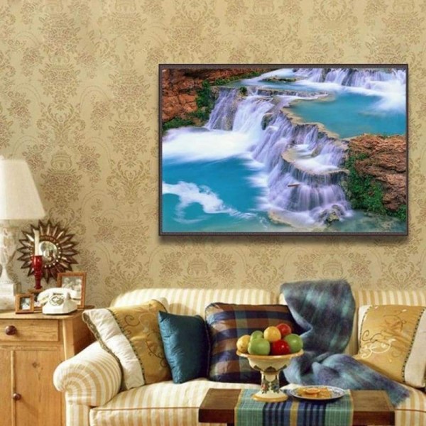 Volledige boor - 5D DIY Diamond Painting Kits Populaire wanddecoratie The Pure Waterfalls