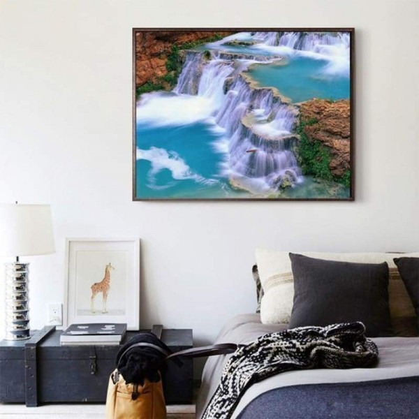 Volledige boor - 5D DIY Diamond Painting Kits Populaire wanddecoratie The Pure Waterfalls