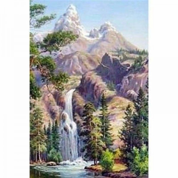 Volledige boor - 5D DIY Diamond Painting Kits Mountain Waterfall