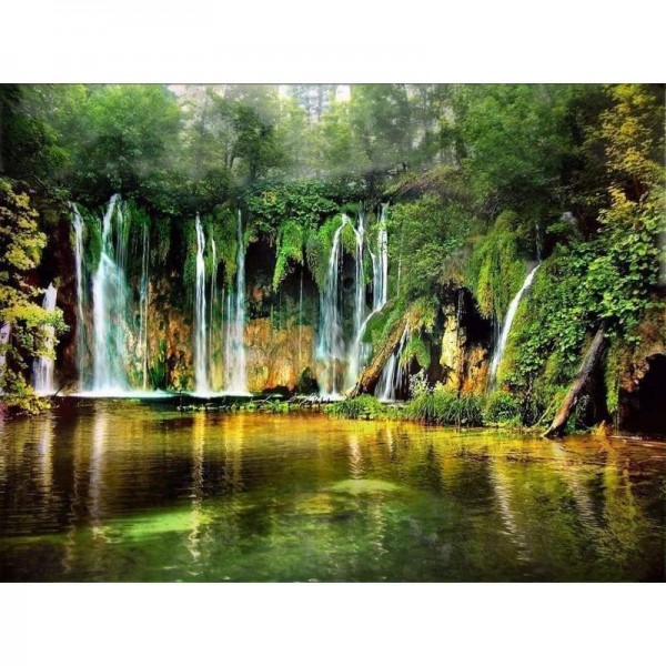 Volledige boor - 5D DIY Diamond Painting Kits Waterfall Landscape