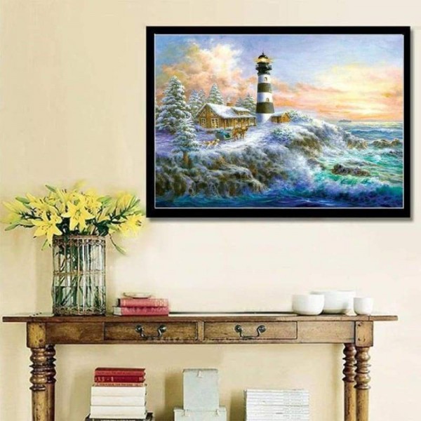 Volledige boor - 5D Diamond Painting Kits Home Decoreren vuurtoren
