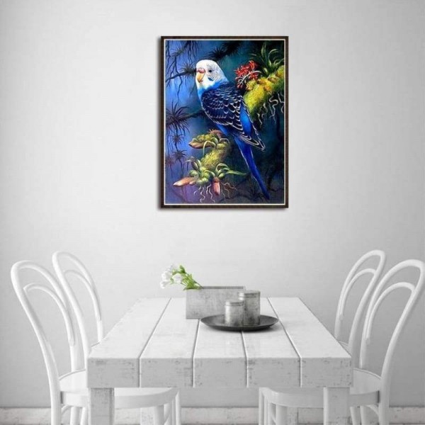 Volledige boor - 5D Diamond Painting Kits Cute Bird Parrot on the Blanch
