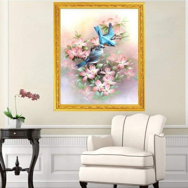 Volledige boor - 5D DIY Diamond Painting Kits Artistieke Vogel Paar verliefd