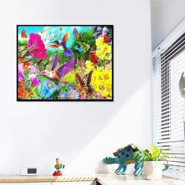 Moderne kunststijl vogelpatroon Diy volledige boor - 5D mozaïek volledige diamanten schilderijsets QB5811