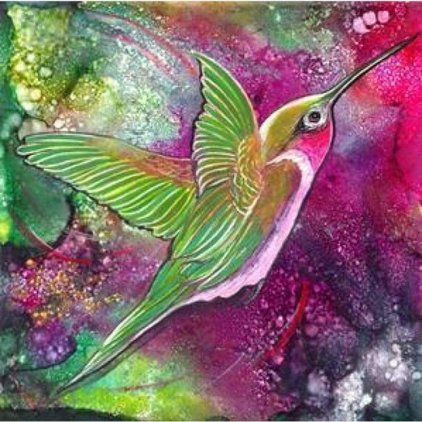 Volledige boor - 5D DIY Diamond Painting Kits Aquarel Love Bird Flowers