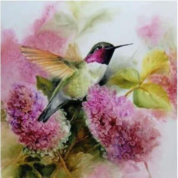 Volledige boor - 5D DIY Diamond Painting Kits Aquarel Love Bird Flowers