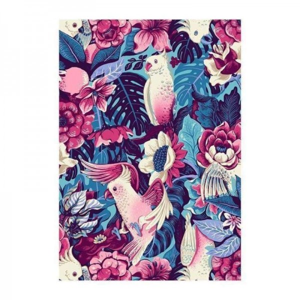 Volledige boor - 5D DIY Diamond Painting Kits Kleurrijke bloemen Vogels