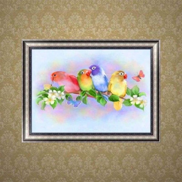 Nieuwe Hot Koop Kleurrijke Liefde Vogel Volledige Boor - 5D Diy Diamant Schilderij Kits