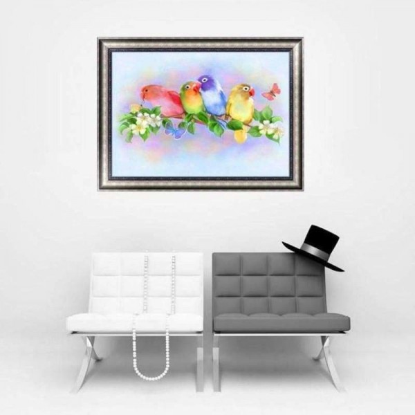 Nieuwe Hot Koop Kleurrijke Liefde Vogel Volledige Boor - 5D Diy Diamant Schilderij Kits