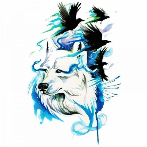 Volledige boor - 5D DIY Diamond Painting Kits Dream Wolf Birds