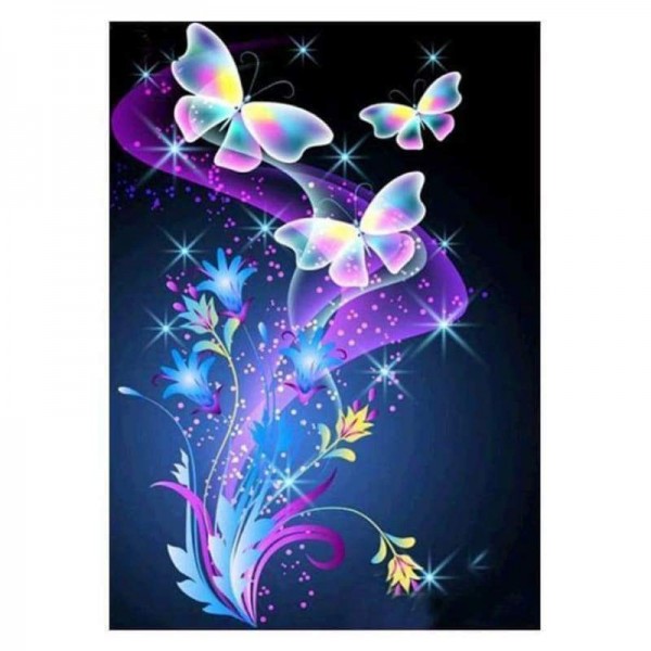 Volledige boor - 5D DIY Diamond Painting Kits Dream Colorful Butterfly Flower
