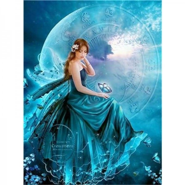Volledige boor - 5D DIY Diamond Painting Kits Beautiful Butterfly Girl