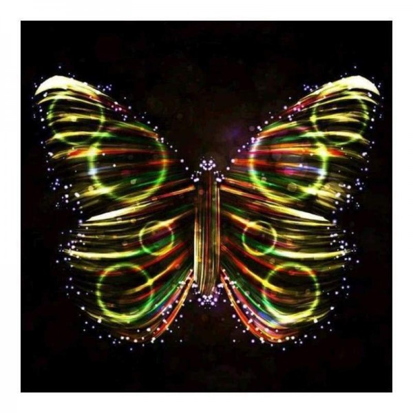 Volledige boor - 5D DIY Diamond Painting Kits Gekleurde vlinderglans