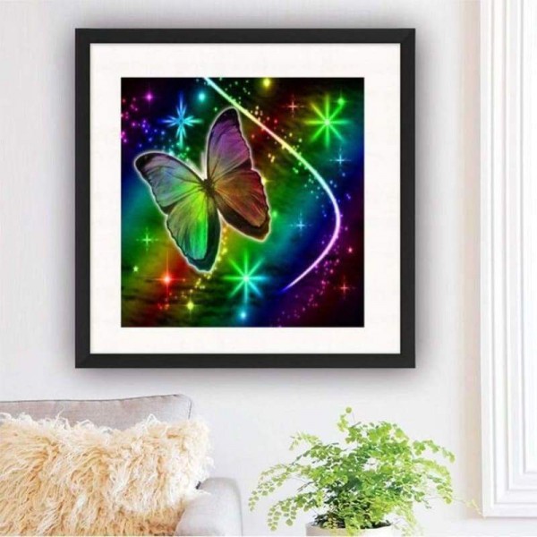 Volledige boor - 5D DIY Diamond Painting Kits Cartoon kleurrijke droomvlinder