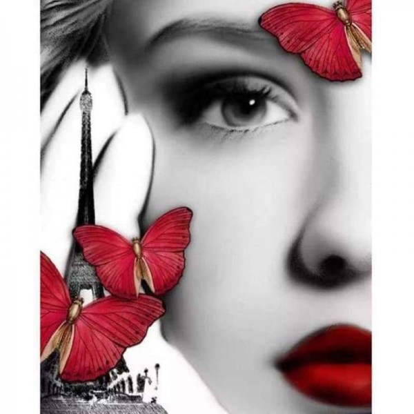 Volledige boor - 5D DIY Diamond Painting Kits Sexy Beauty Butterfly