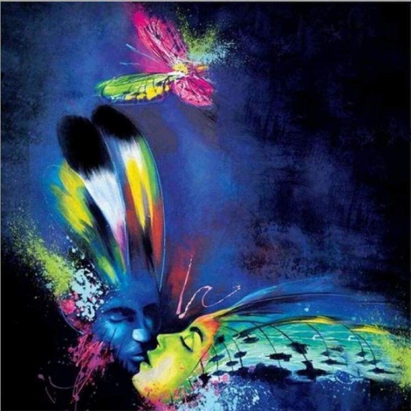 Volledige boor - 5D DIY Diamond Painting Kits Watercolour Butterfly Sweetheart