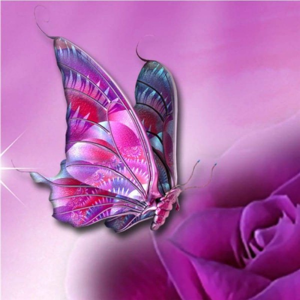 Volledige boor - 5D DIY Diamond Painting Kits Dream Colorful Butterfly Flower