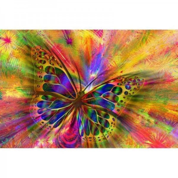 Volledige boor - 5D DIY Diamond Painting Kits Fantasy Dream Kleurrijke vlinder