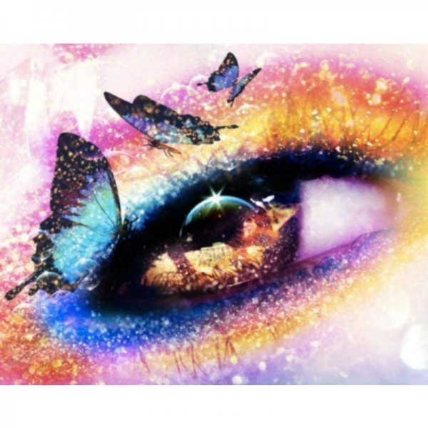 Volledige boor - 5D DIY Diamond Painting Kits Beautiful Dream Butterfly Eye