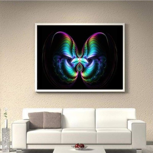 Volledige boor - 5D DIY Diamond Painting Kits Abstracte kleurrijke vlinder