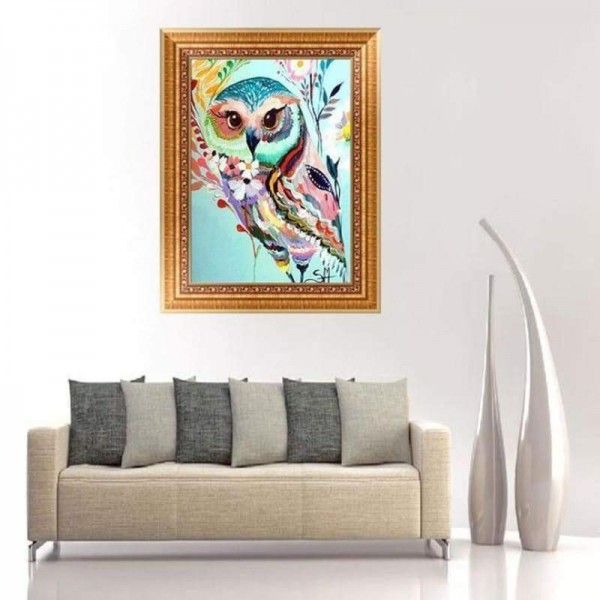 Volledige boor - 5D DIY Diamond Painting Kits Artistieke aquarel uil