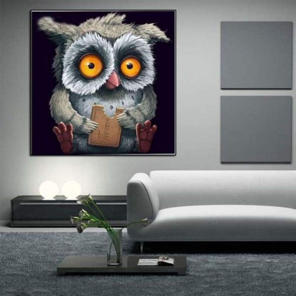 Nieuwe Hot Koop Populaire Grappige uil Volledige Boor-5D Diy Diamant Schilderij Kids Kits