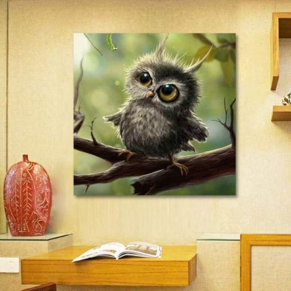 Volledige boor - 5D DIY Diamond Painting Kits Cartoon Dieren Uil