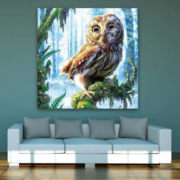 Volledige boor - 5D DIY Diamond Painting Kits Cartoon Animal Owl
