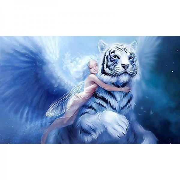 Volledige boor - 5D DIY Diamond Painting Kits Fantasy Dream Beauty and Animal Tiger