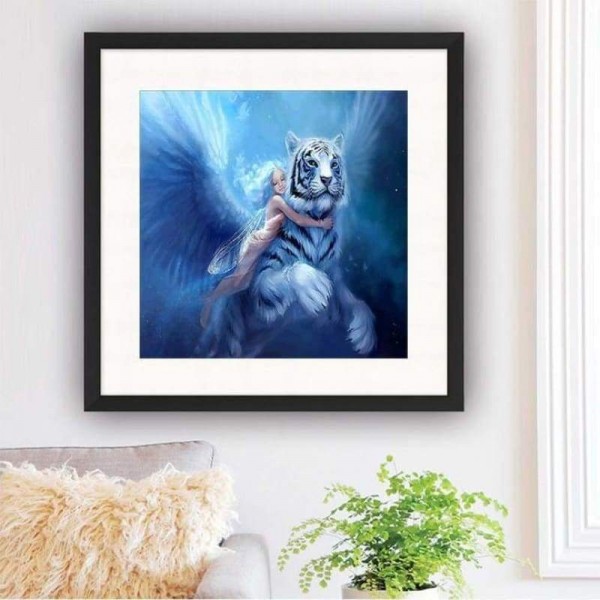 Volledige boor - 5D DIY Diamond Painting Kits Fantasy Dream Beauty and Animal Tiger