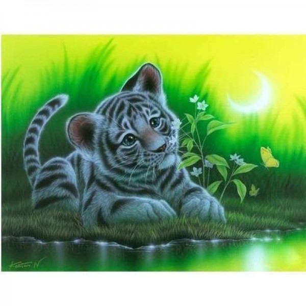 Volledige boor - 5D DIY Diamond Painting Kits Dream Animal Cute Tiger