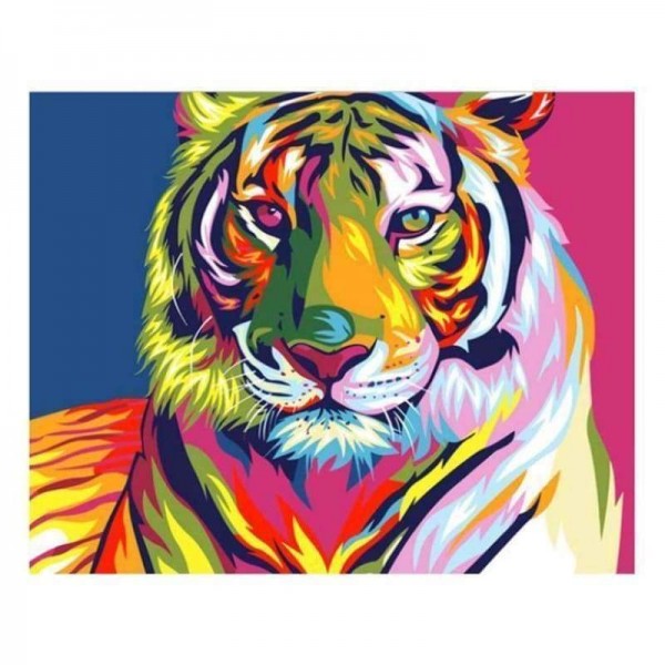 Volledige boor - 5D Diamond Painting Kits Watercoloured Animal Cool Tiger