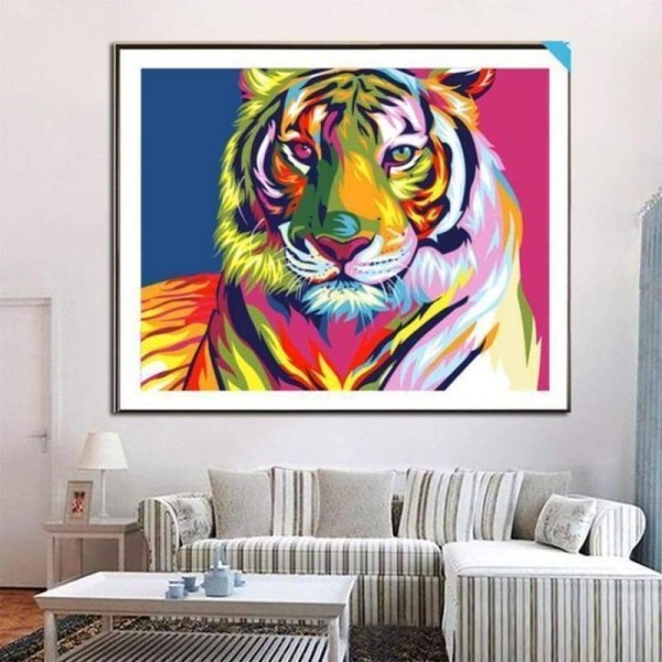 Volledige boor - 5D Diamond Painting Kits Watercoloured Animal Cool Tiger