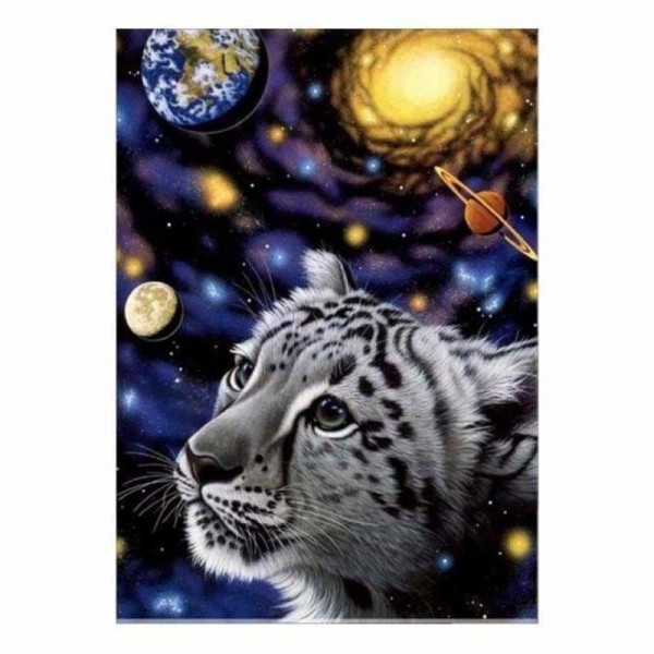 Volledige boor - 5D DIY Diamond Painting Kits Fantastic Animal Tiger Universe